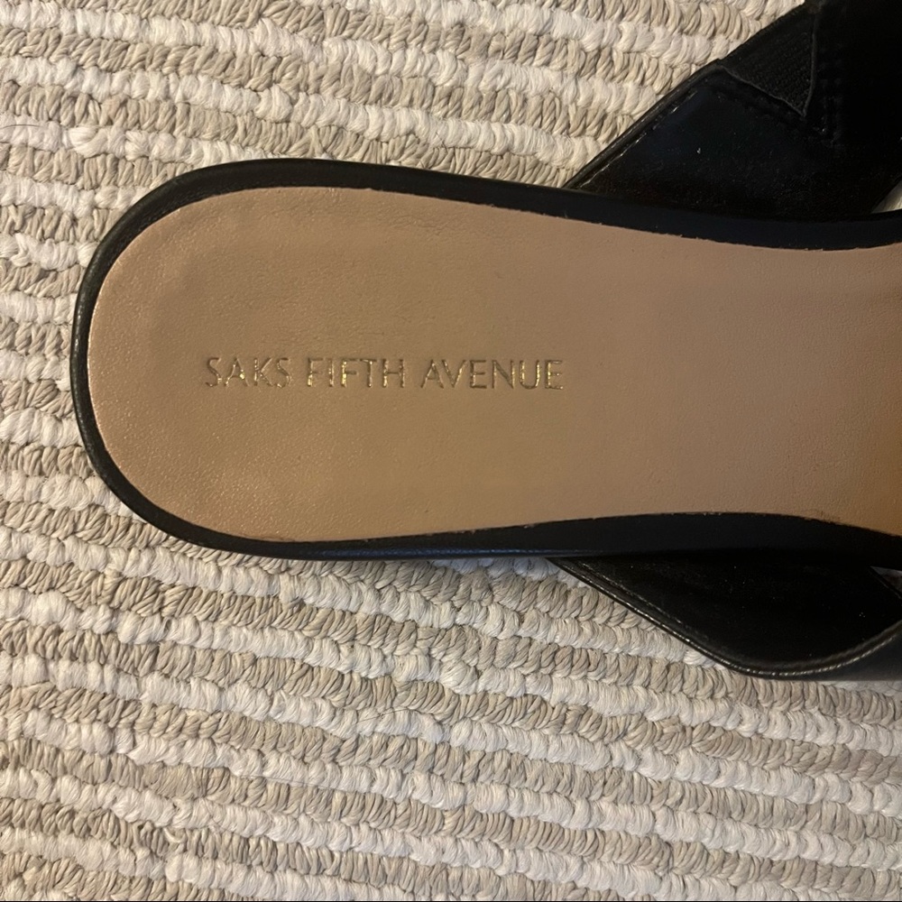 Saks Fifth Avenue Criss Cross Sandals sz 7 - Picture 2 of 3
